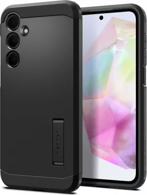 Mbështjellës Spigen Tough Armor për Samsung Galaxy A35 5G, i zi