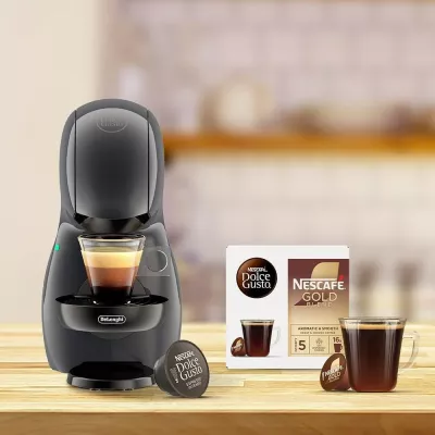 Aparat kafeje kapsulë DeLonghi Piccolo XS EDG210.A, 0.8L, i zi