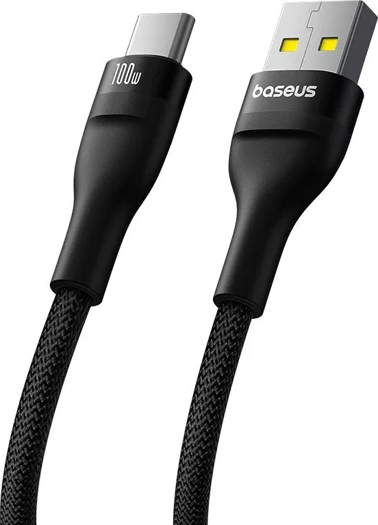 Kabllo Baseus Flash 2 USB A në USB C, 2 m, 100 W, E zezë
