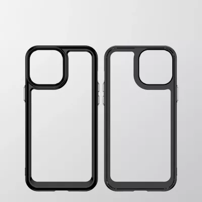 Mbështjellës Hurtel Outer Space Case për iPhone 13 Pro Max, hard cover me kornizë xheli, kaltër