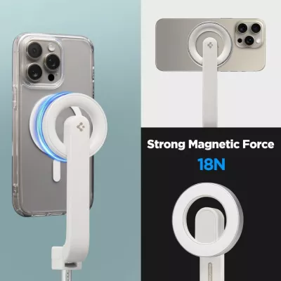 Selfie stick Spigen S571W me tripod, MagSafe, Bluetooth, bezhë