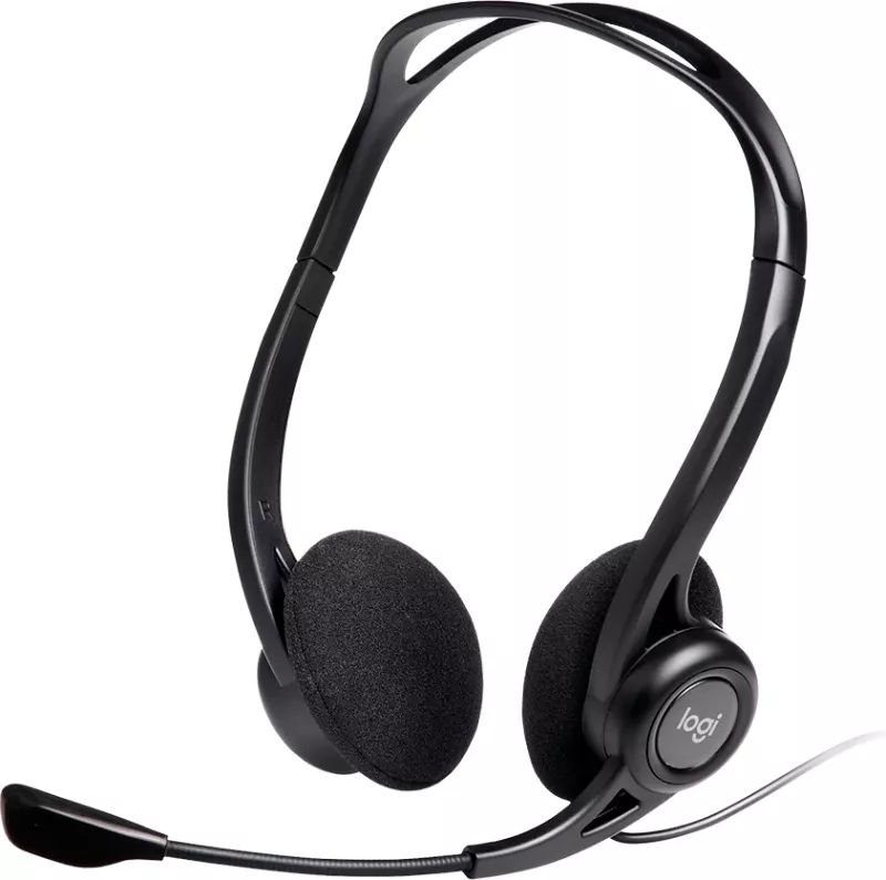Kufje LOGITECH PC960, USB me kabllo, stereo, on-ear, me mikrofon, të zeza
