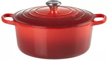 kaserolë gize me kapak, Le Creuset, Signature Round 24cm (21177240602430), e kuqe qershi