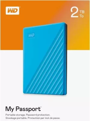 Hard disk ekstern WD My Passport 2TB USB 3.2 (WDBYVG0020BBL-WESN), blu