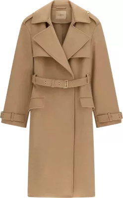 Pallto trench për femra Guess EVE MELTON TRENCH W6BL51 W4138, taupe [Madhësia: L]