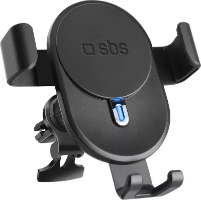 Mbajtëse celulari me karikues wireless SBS TESUPWIR10CLIPSTG, 10W, e zezë