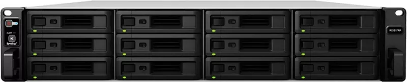 Njësi zgjerimi Synology RX1217RP, 0 TB, 13.4 kg, Rack (2U), Ngjyrë e zezë, Gri