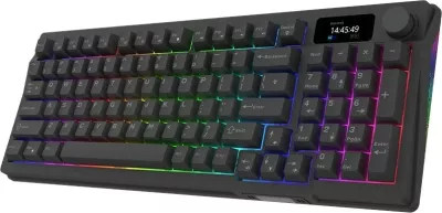 Tastierë mekanike Aqirys Atria, 96%, 95 taste, RGB, me kabllo, e zezë