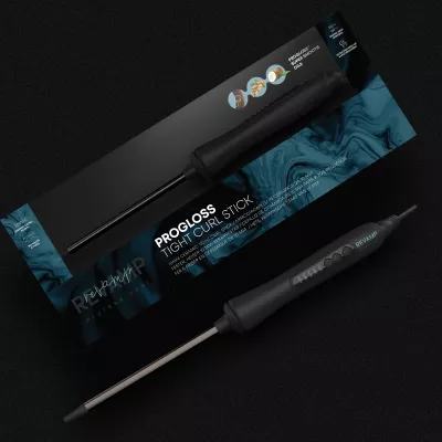 Shkop për kaçurrela Revamp Progloss Tight Curl Stick TO-1100, 10 mm, 120-210°C, i zi, me dorëzë rezistente ndaj nxehtësisë