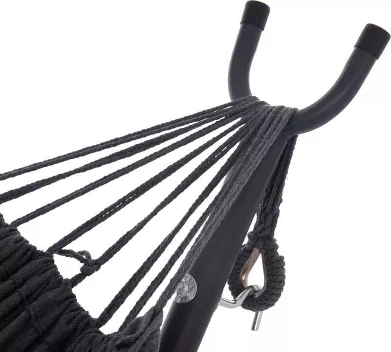 Hamake CRAVE, kornizë metalike antracit, pëlhurë gri e errët, 265x93x105cm