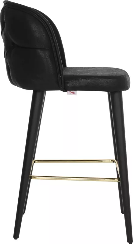 Karrige për bar profesionale MARCELLO FH9280.14, lëkurë nubuck, dru, e zezë, 50x58x100H cm
