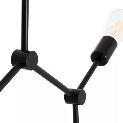 Llambë tavani me 3 drita, metal i zi, LIGHTY FH7404.11, 52x5x48cm