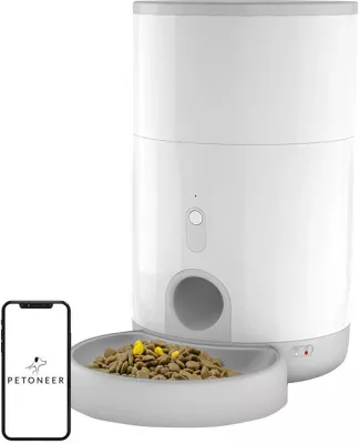 Shpërndarës ushqimi për kafshë Petoneer Nutri Mini, 2.6L, i bardhë