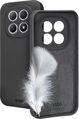 Mbështjellës SBS Instinct për Xiaomi Redmi Note 15, TPU me mikrofibër, i zi