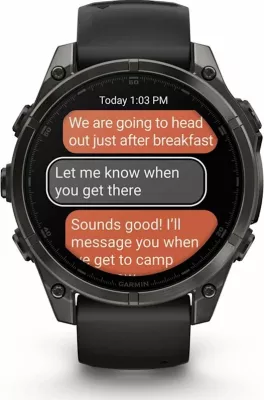 Smartwatch Garmin Fenix 8 AMOLED (010-02904-21) 1.4\" GPS NFC 10 ATM, e zezë