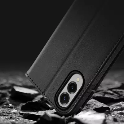 Mbështjellës Dux Ducis Hivo për Samsung Galaxy S25 Edge, me kapak, RFID, i zi