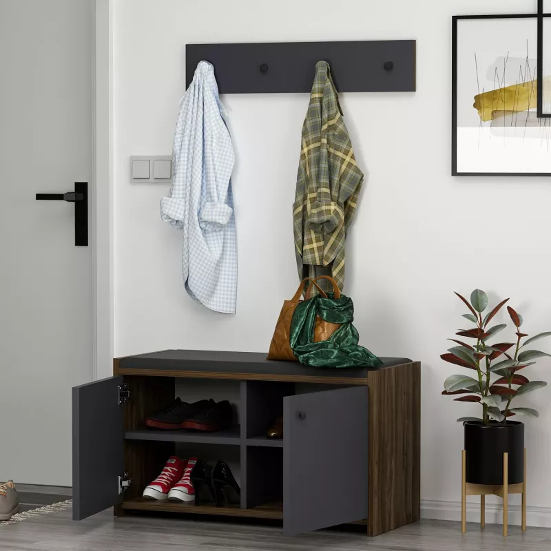 Dollap këpucësh Hanah Home, Zen, antracit
