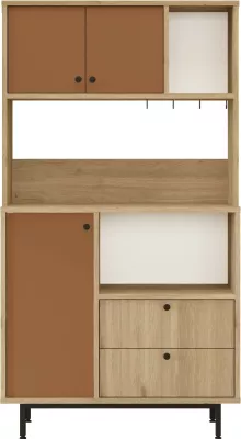 Dollap multifunksional Skye Decor, RE3-SK, ngjyrë lis dhe e kuqe qeramike
