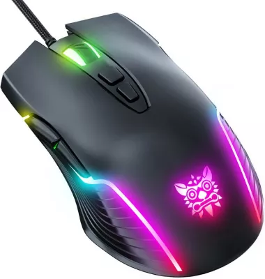 Maus gaming ONIKUMA CW905, me kabllo, 6400 DPI, 7 butona, RGB, i zi