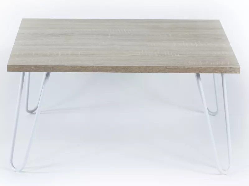 Tavolinë kafeje DIANE FH9180.01 sonama e bardhë 60x60x29Y cm