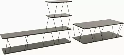 Set mobiljesh për dhomë dite Hanah Home, Basak, antracit