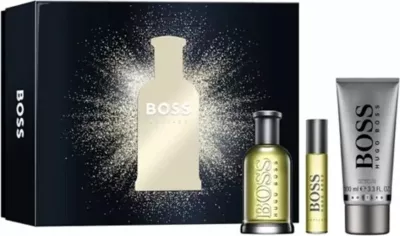 Set Eau de Toilette për meshkuj Hugo Boss Bottled me Shower Gel, 100ml + 10ml + 100ml