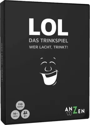 Lojë me letra Anzen LOL Das Trinkspiel, 110 karta, për të rritur, e zezë/e bardhë