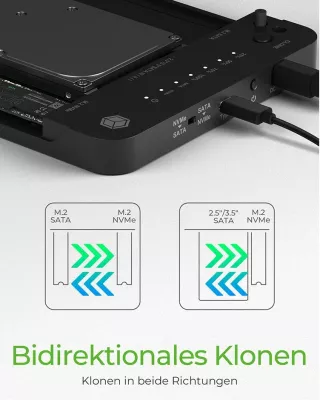 Docking station ICY BOX IB-2915MSCL-C31, klonim HDD/SSD, USB 3.2 Gen 2, i zi