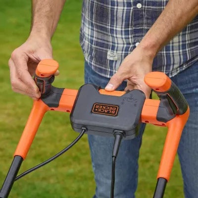 Kositëse bari elektrike Black&Decker BEMW451BH 1200 W, 32 cm, shportë 35 L, zezë/portokalli