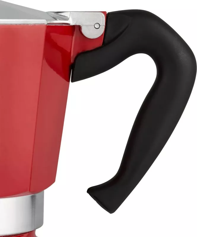 Moka Bialetti Moka Express Winter Wonderland, 3 filxhanë, 140 ml, Kuqe, Argjendtë