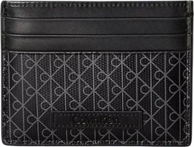 Mbajtëse kartash për meshkuj Calvin Klein LV04D1083G, e zezë