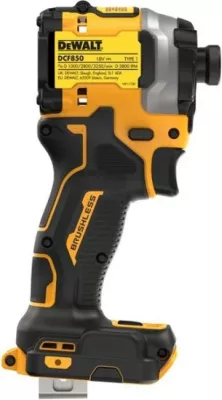 Vidhosëse me goditje, DeWalt, DCF850N-XJ/DCF850NXJ, 205 Nm 18V brushless pa bateri, zi/verdhe