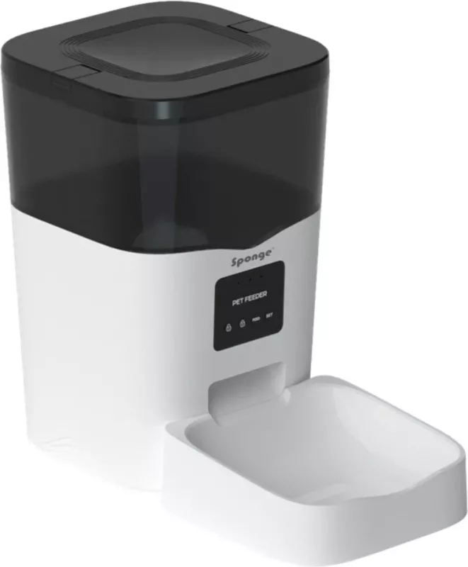 Shpërndarës ushqimi për kafshë SPONGE Pet Feeder Smart, 3L, i zi