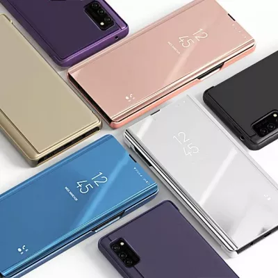 Mbështjellës Hurtel Clear View për Samsung Galaxy A72 4G, Rozë