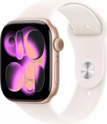 Smartwatch Apple Watch S11 Aluminium Cellular 46mm, 4G, Retina OLED, 24h bateri, rozë