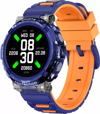 Smartwatch Moye Kronos Vibe 1.27\" LCD, Bluetooth thirrje, IP67, 5-7 ditë bateri, blu