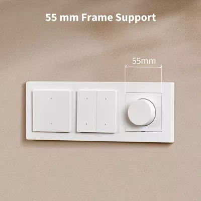 Ndërprerës dimer smart Aqara Dimmer Switch H2 KD-R01D-W, Matter/Thread+Zigbee, monitorim energjie, i bardhë, 1 copë