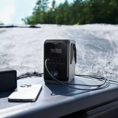 stacion energjie portativ EcoFlow Trail 300 DC 288Wh/300W LiFePO₄, 2x USB-C 140W, gri e errët