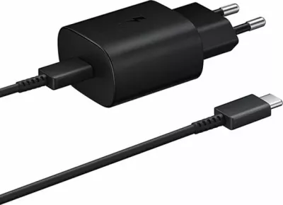 Karikues rrjeti Samsung EP-TA800 25 W 1x USB-C 3 A me kabllo USB-C 1 m, i zi