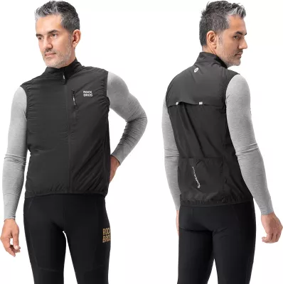 Jelek termik për çiklizëm Rockbros MJ012, kundër erës, me mesh breathable, palosshëm, XXXL, i zi