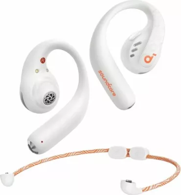 Kufje wireless Anker Soundcore AeroFit Pro A3871G21, LDAC, 46h me kasë, IPX5, të bardha, set me kasë karikimi