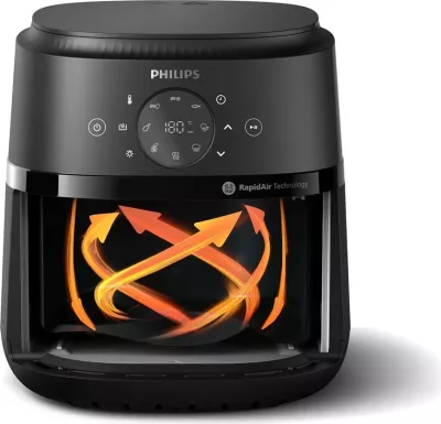 Fritezë me ajër Philips NA221/00, 4.2 L, 1500 W, e zezë/argjendtë