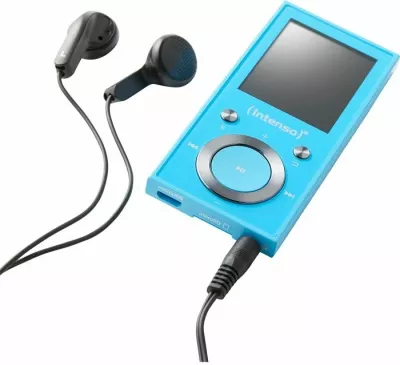 MP3 player, Intenso Video Scooter BT, 16GB, Bluetooth 5.0, ekran 1.8\", Blu, set me microSD + kufje + kabllo USB