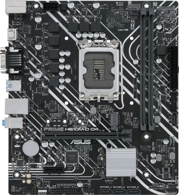 Pllakë amë ASUS PRIME H610M-D D4, LGA 1700, DDR4, micro ATX, e zezë