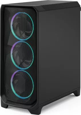 Kasë Fractal Design Meshify 3, RGB, Tempered Glass, e zezë