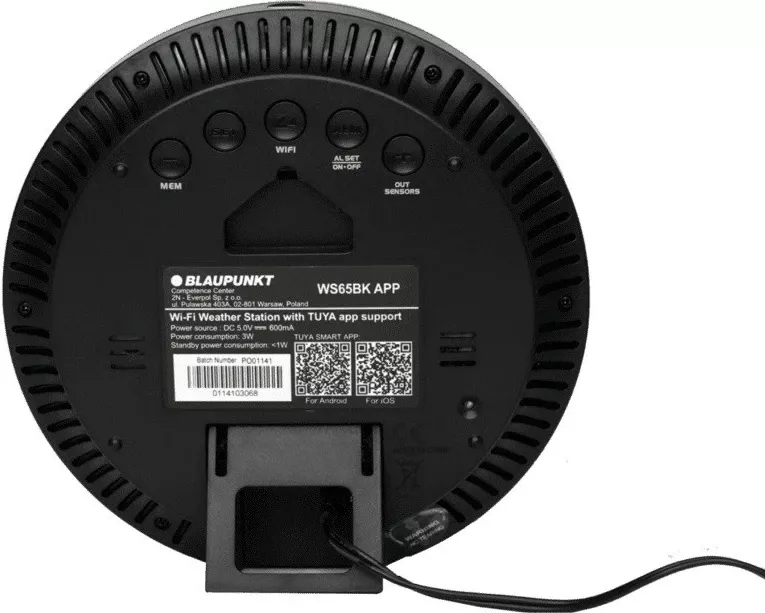 Stacion moti Blaupunkt WS65BK APP, me ekran LCD, i zi