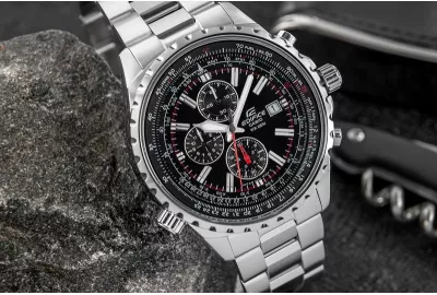 Orë dore për meshkuj Casio Edifice, argjend