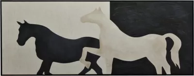Pikturë dekorative Power of Freedom, kanavacë, bezhë e zezë, 180x70x4cm