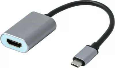Adapter USB-C në HDMI I-Tec, 4K/60Hz, 0.15m, metalik, gri/turkeze