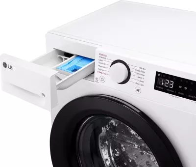 Makinë larëse, LG, F2WR508SBW, 8 kg, 1200 rpm, AI DD, Steam, klasa energjike A, slim, e bardhë